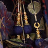 Indigo Blue Organza Lehenga with Hand Embroidery